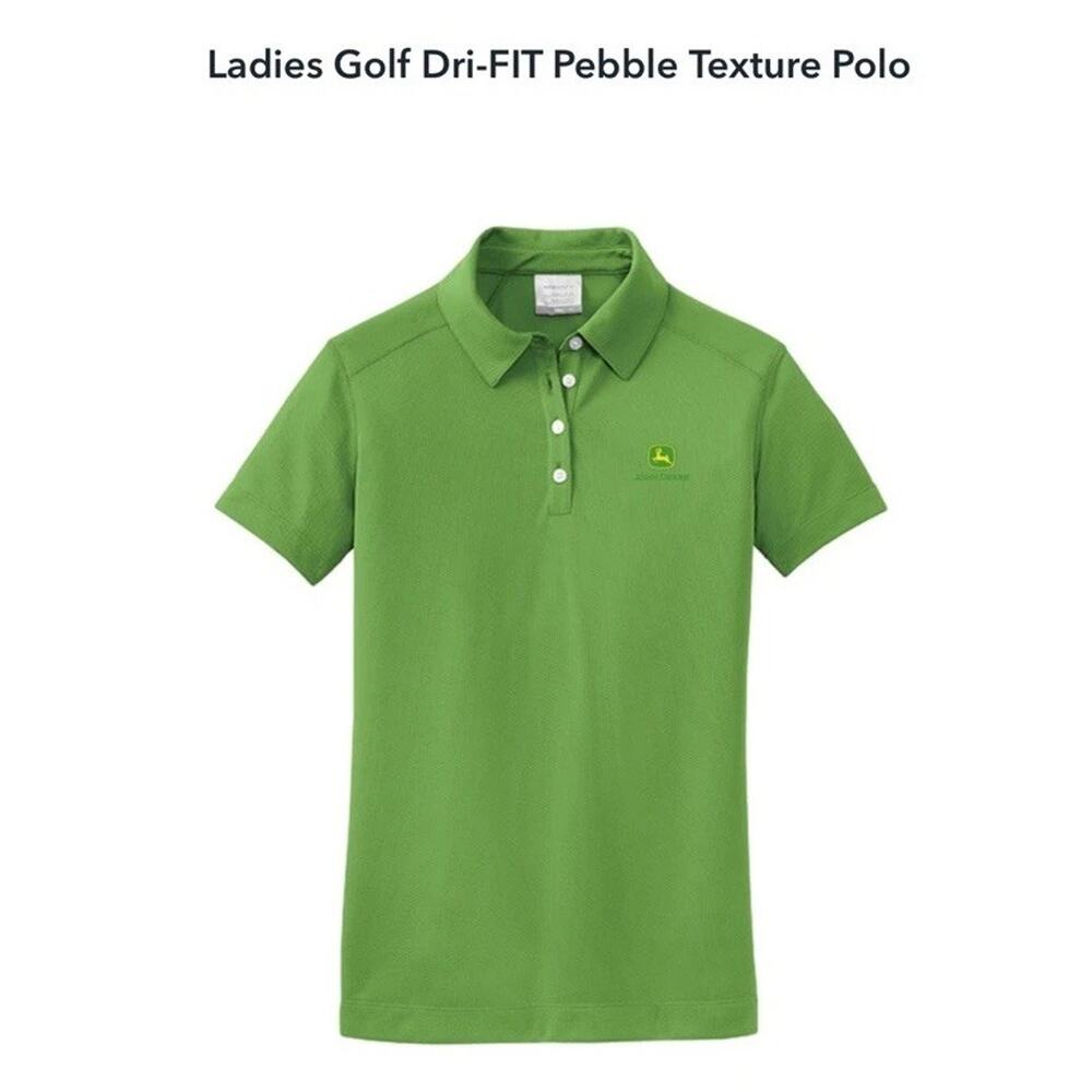 Women’s John Deere Classic Nike Golf Polo Dri-Fit Shirt Size X-Large Lime Green